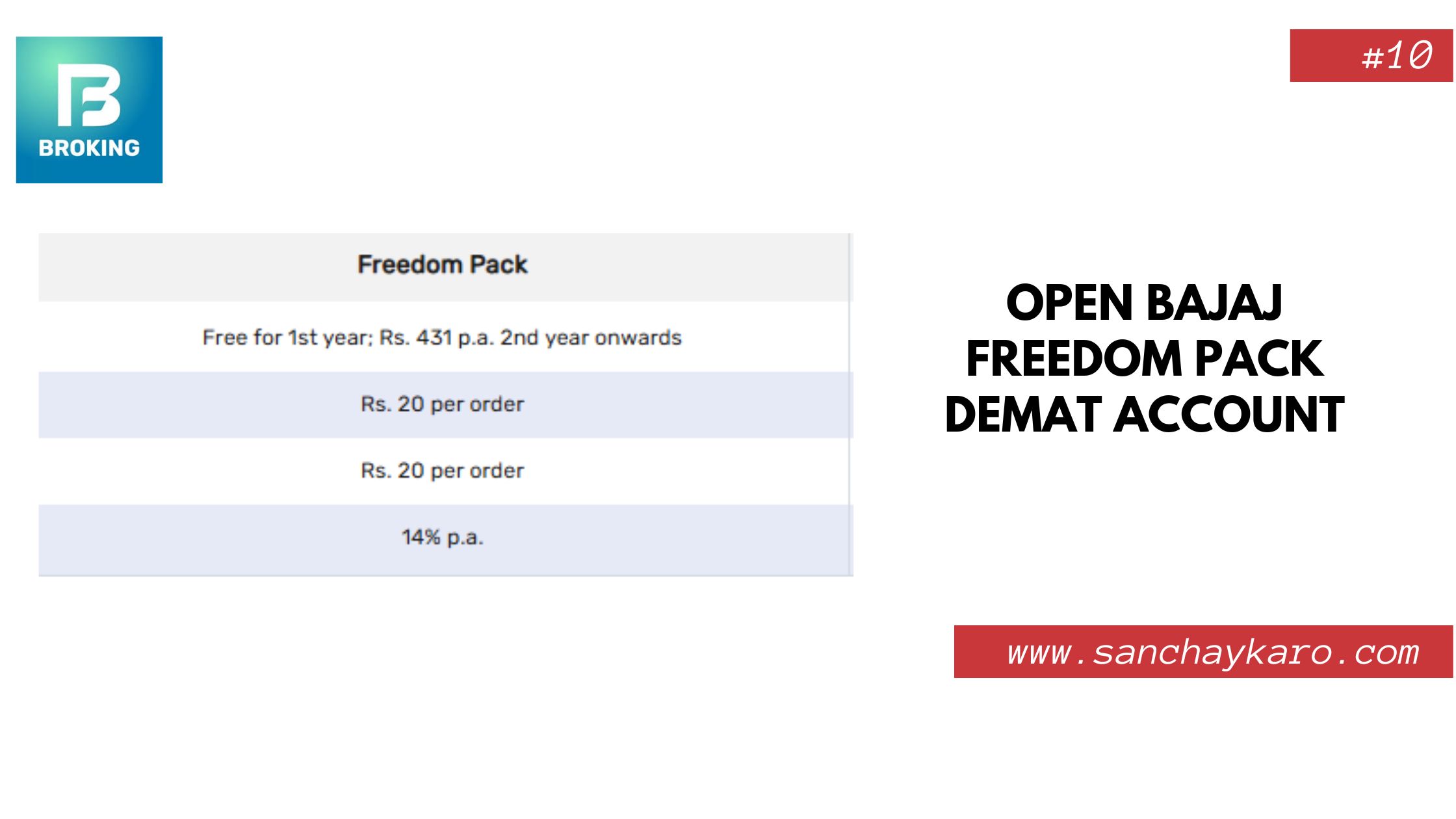 Open Bajaj Freedom Pack Demat Account