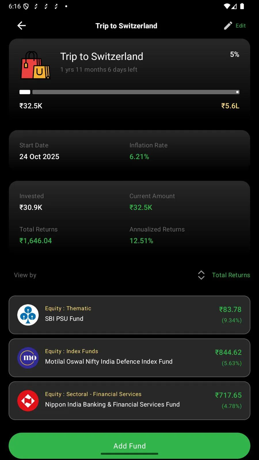 Set Investment Goal