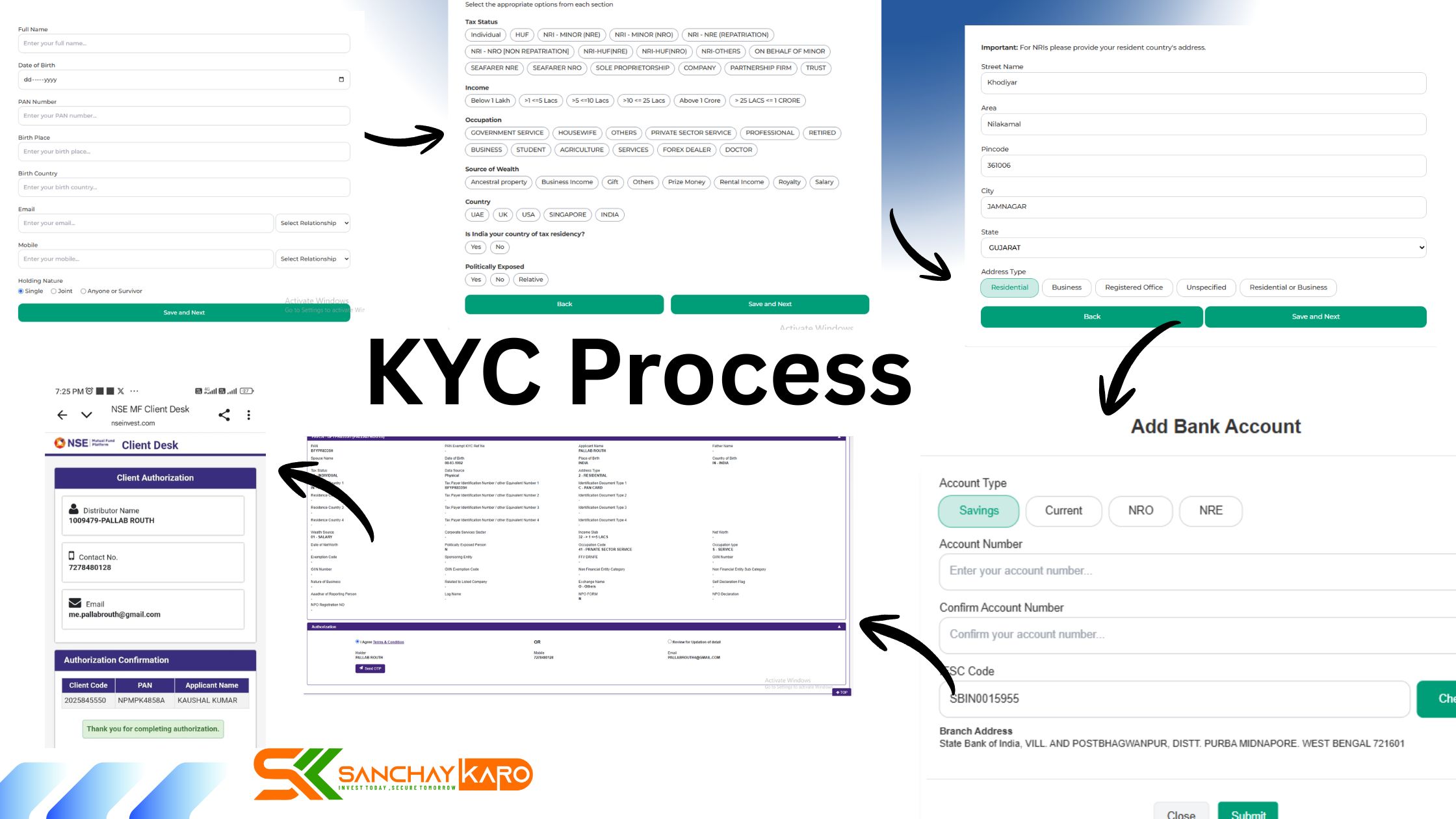 KYC Process in Sanchay Karo App