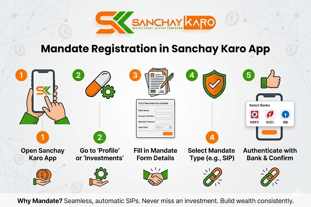 Mandate Registration in Sanchay Karo App
