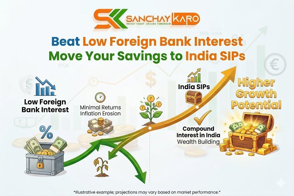 Beat Low Foreign Bank Interest — Move Your Savings to India SIPs 2 Beat Low Foreign Bank Interest — Move Your Savings to India SIPs