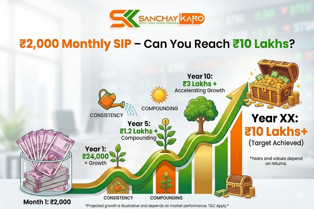 ₹2,000 Monthly SIP – Can You Reach ₹10 Lakhs?