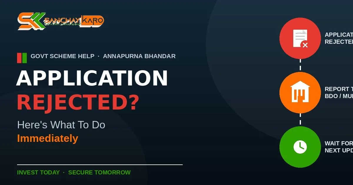 Annapurna Bhandar Yojana Application Rejected?