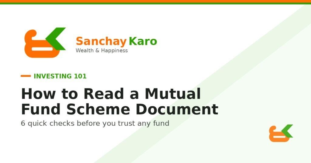How to Read a Mutual Fund Scheme Document